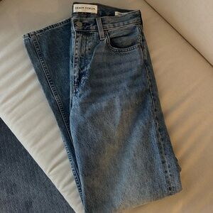 Denim Forum Medium Blue Straight-Leg Jeans